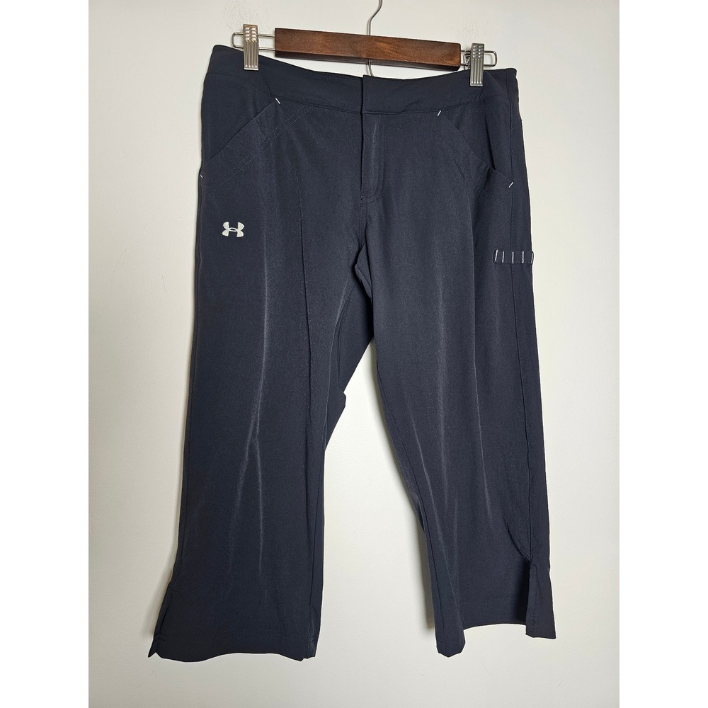 [Athletic] Under Armour Performance Capri Pants Women 6 Gray Hiking Stretch